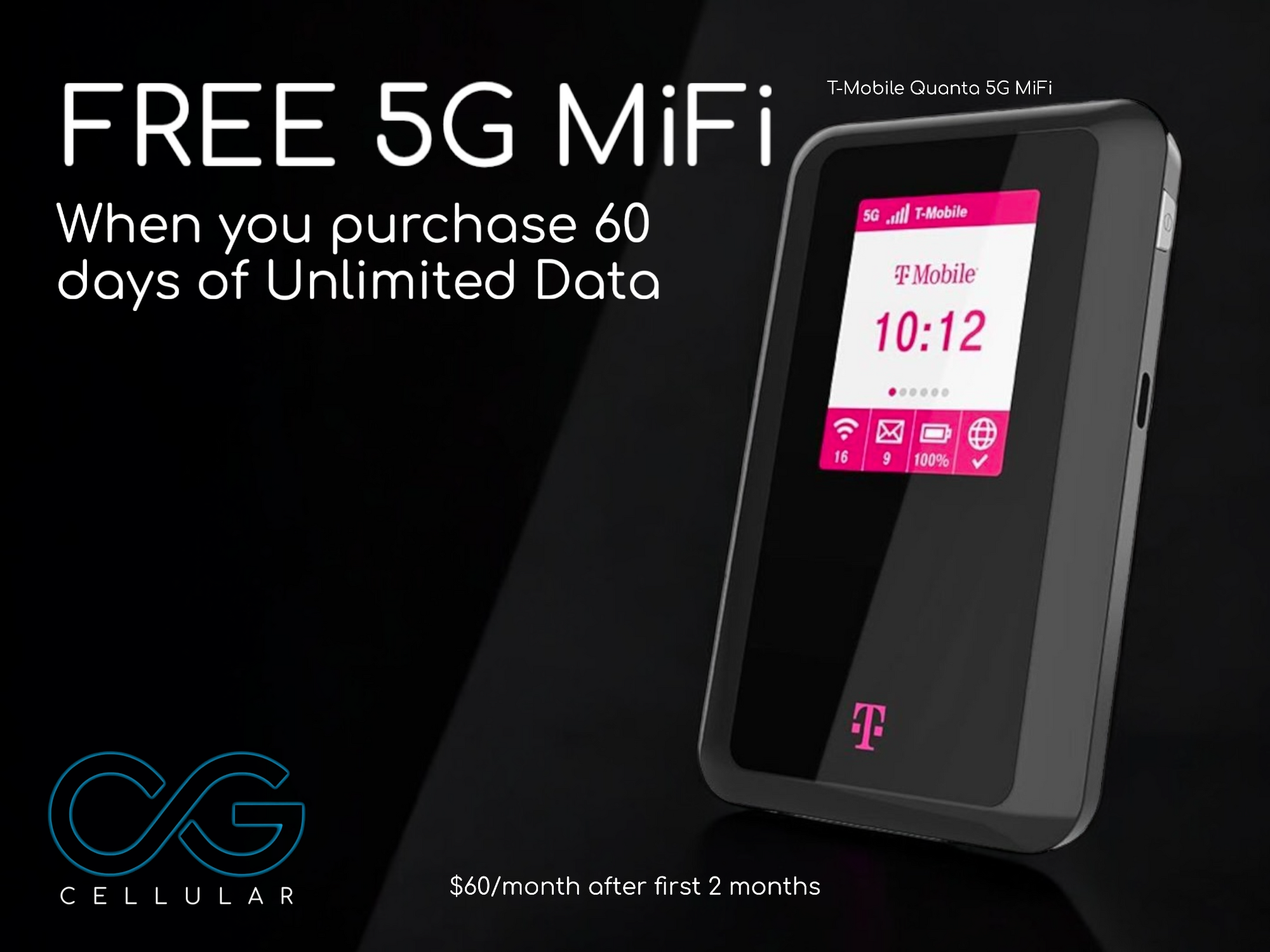 5G MiFi With 60 Days Of Unlimited Data