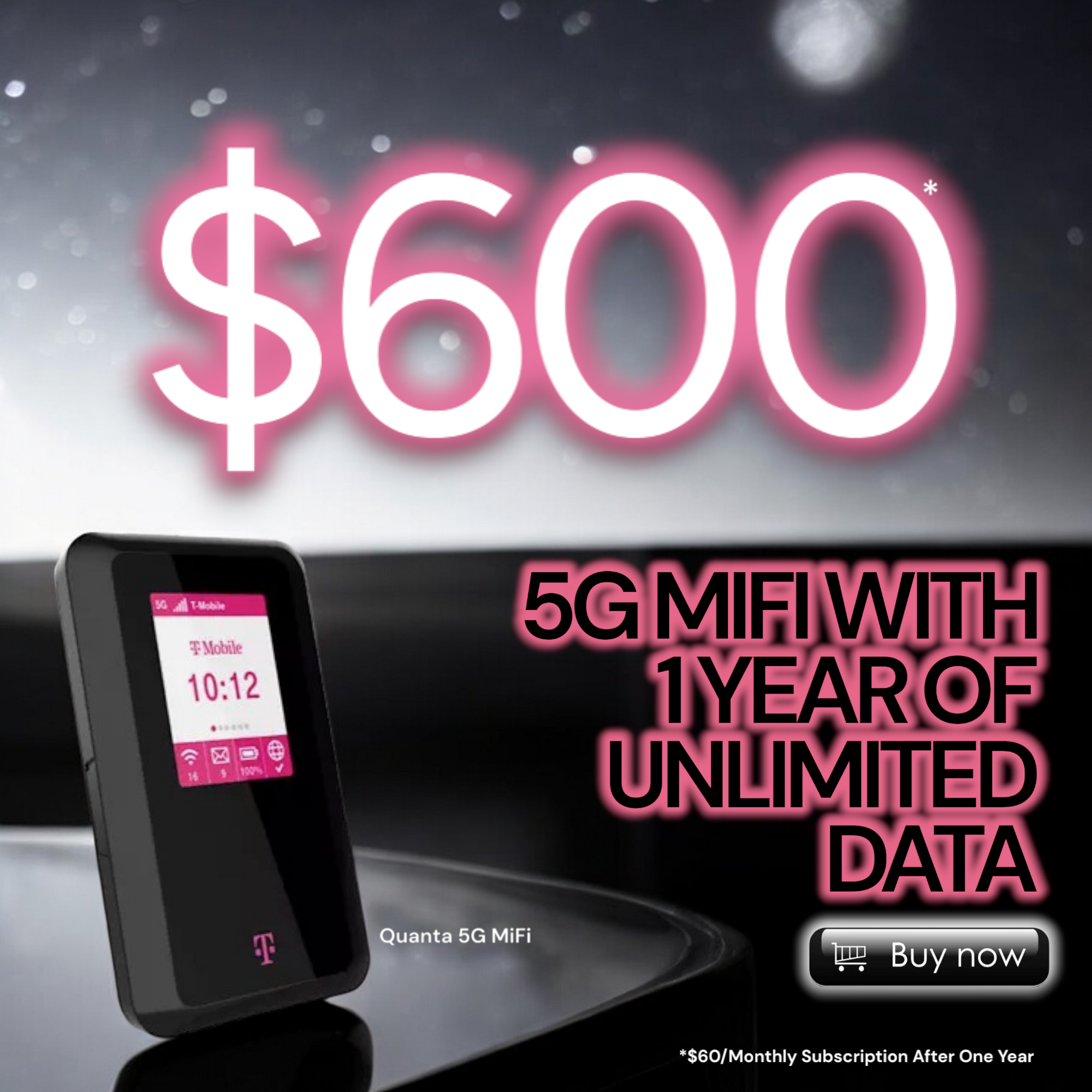 5G MiFi with 1 Year of Unlimited Data